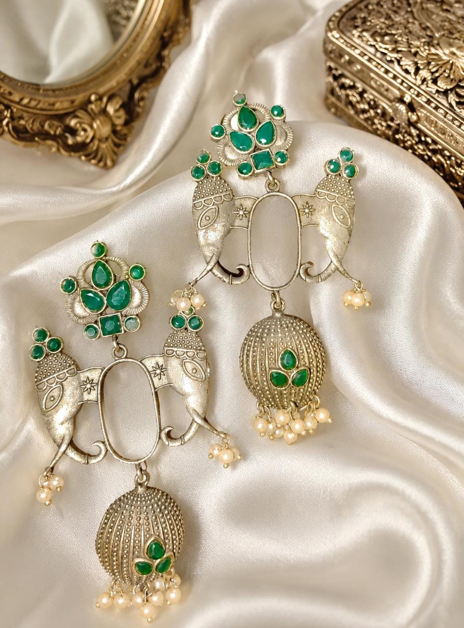 emerald heritage jhumka