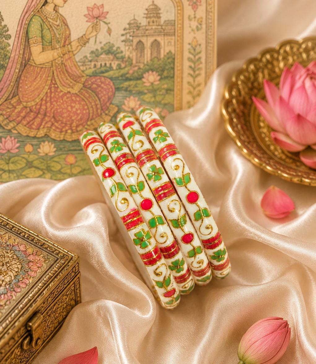 pastle meenakari bangles