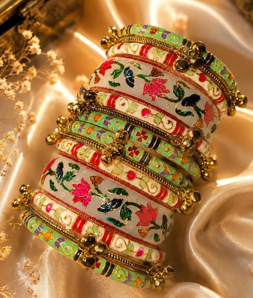 ghunghroo bridal bangle set